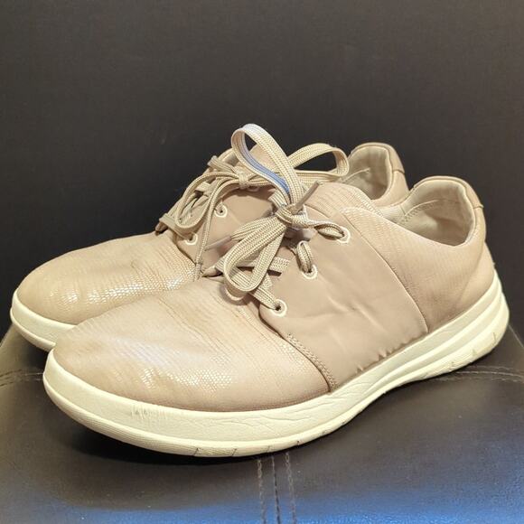 Fitflop Sporty-Pop X Lizard Print  Suede Lace Up Comfort Trainer Sneaker - Picture 1 of 6